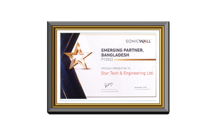 SONICWALL, Emerging Partner, Bangladesh.