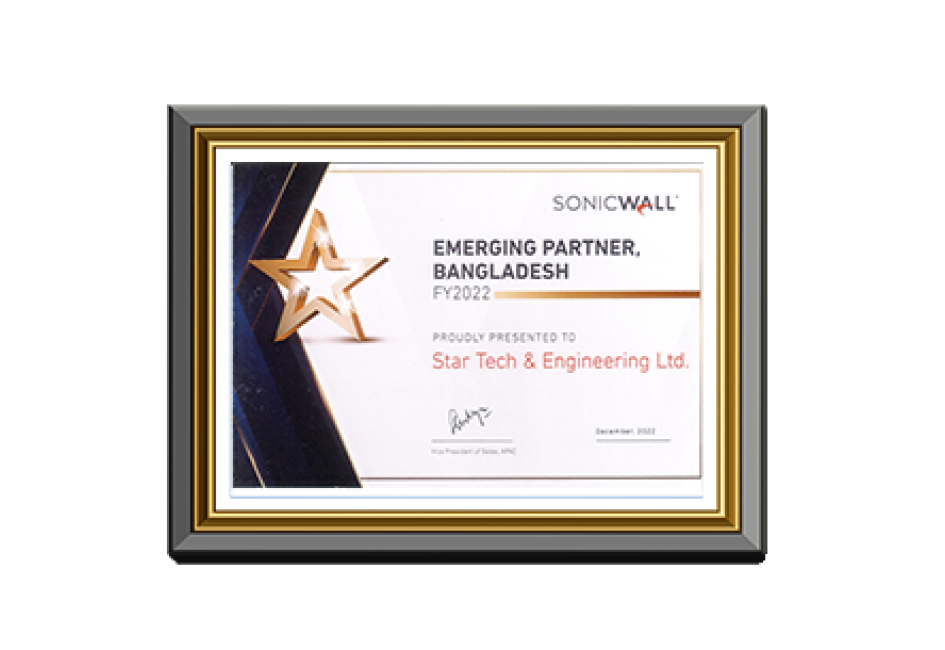 SONICWALL, Emerging Partner, Bangladesh.